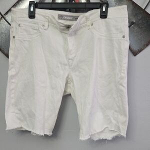Jordache White Frayed Denim Cutoff Shorts